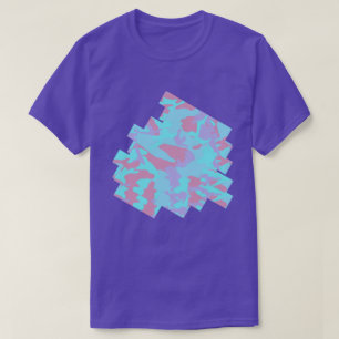 Camiseta Padrão de Camuflagem Pastel Legal Esboço Digital