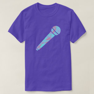 Camiseta Padrão de Camuflagem Pastel Legal para Microfone