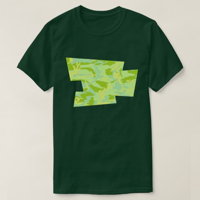 Camiseta Padrão de Camuflagem SpringTime Camo Pixel Explodi (Frente do Design)