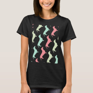 Camiseta Padrão de Cão Pastel Dachshund