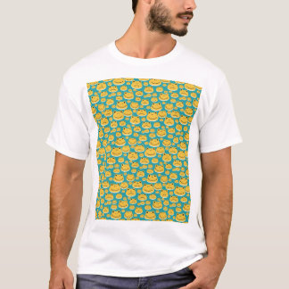 Camiseta Padrão de Caras de Sapo Fofo – Bac Kawaii Feliz e 