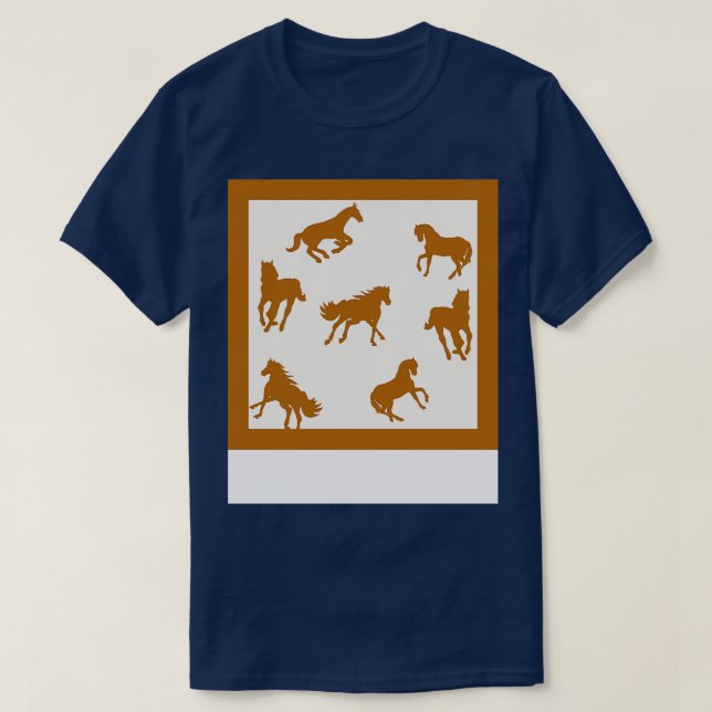 CAMISETA PADRÃO DE CAVALO SELVAGEM (Frente do Design)