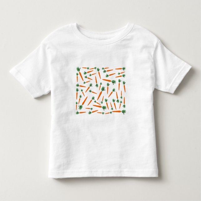 Camiseta Padrão de Cenoura Laranja (Frente)
