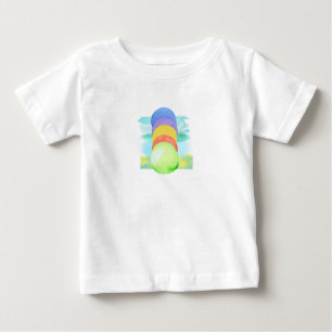 Camiseta Padrão de Círculo Colorido
