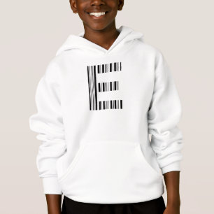Camiseta Padrão de código de barras da primeira inicial LET