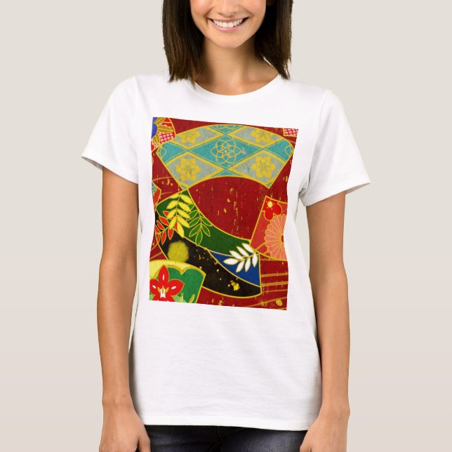 Camiseta Padrão de cor abstrato 4 (Frente)
