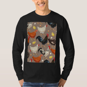 Camiseta padrão de cor de frango Ativo