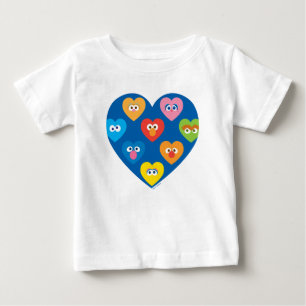 Camiseta Padrão de Corações do Dia dos Namorados da Rua Sés