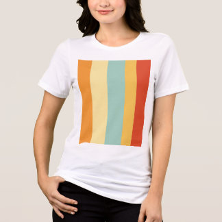 Camiseta Padrão de cores com striping retroativo