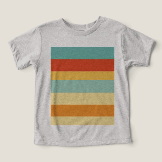 Camiseta Padrão de cores com striping retroativo (Design frontal)
