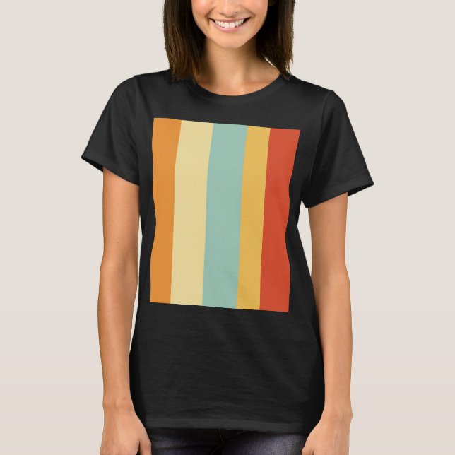 Camiseta Padrão de cores com striping retroativo (Frente)