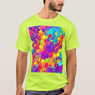Camiseta Padrão de cores vibrante