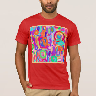 Camiseta Padrão de cores vívidas brilhantes brilhantes
