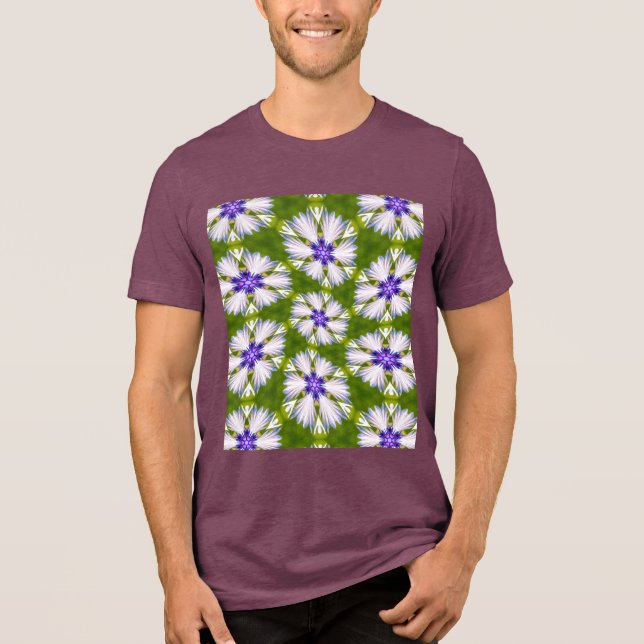 Camiseta Padrão de Cornflorins Branco (Frente)