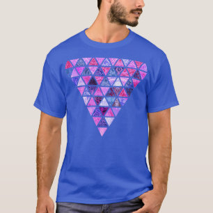 Camiseta Padrão de correção de triângulo de Berry Purples