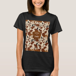Camiseta Padrão de Couro de Vaca Latte 100% Genuíno Neutr