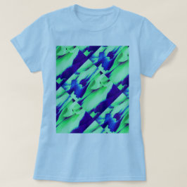 Camiseta Padrão de creme azul de arte