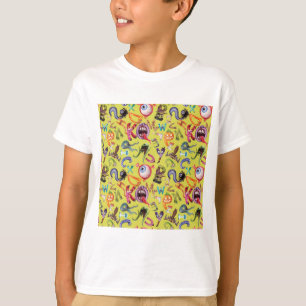 Camiseta Padrão de criança do alfabeto monstro