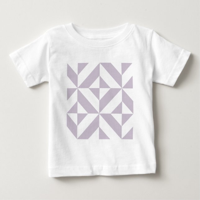 Camiseta Padrão de Cubo de Deco Geométrico de Uvas Legal Pá (Frente)