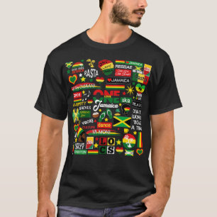 Camiseta Padrão de Cultura do Amor na Jamaica