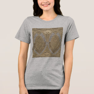 Camiseta Padrão De Deco De Arte De Prata E Dourada
