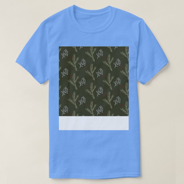 Camiseta Padrão de Decoração de Natal (Frente do Design)
