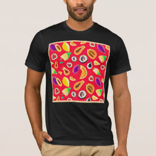 Camiseta Padrão de Delícia de Fruta Vibrante