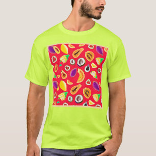 Camiseta Padrão de Delícia de Fruta Vibrante