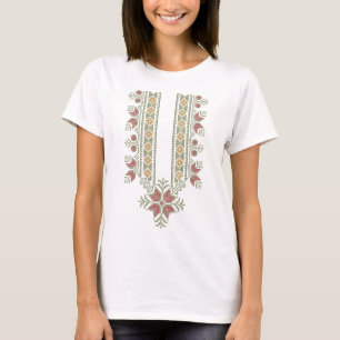 Camiseta Padrão de Design de bordados nº 14 Tatreez palesti