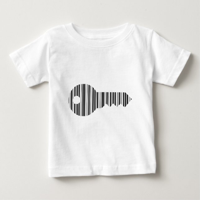 Camiseta Padrão de Design de Código de Barras Chaves CÓDIGO (Frente)