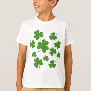 Camiseta Padrão de Dia de São Patrício Shamrock Clover