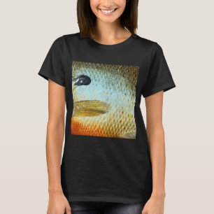 Camiseta Padrão de Escama de Peixe Peixe-Lua (Natural)