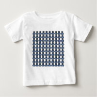 Padrão de escaravelho Abstrato Azul do Mod Retro