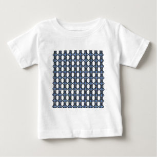 Camiseta Padrão de escaravelho Abstrato Azul do Mod Retro