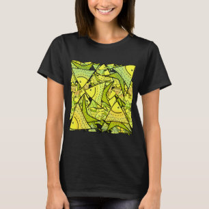 Camiseta Padrão de Escola de Peixes de Desenho Animado Fofo