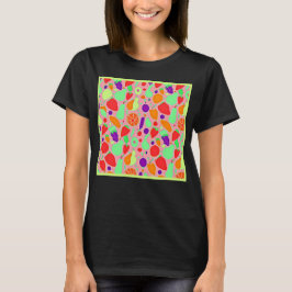 Camiseta Padrão de Espectro Colorido e Frutífero
