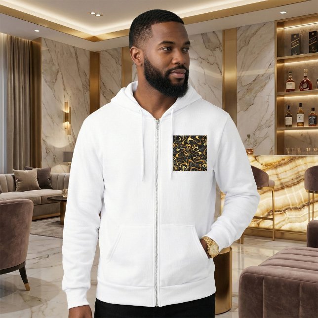 Camiseta Padrão de espiral do Abstrato do ouro (Criador carregado)