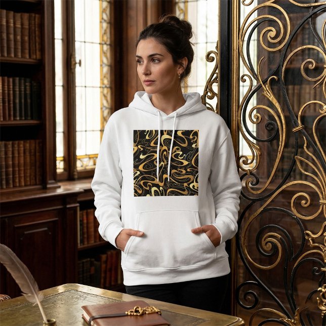 Camiseta Padrão de espiral do Abstrato do ouro (Criador carregado)