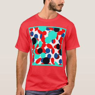 Camiseta Padrão de Estilo de Reprodução Dinâmica de Cores