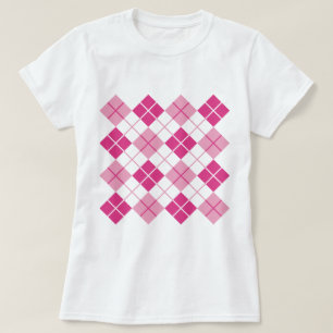 Camiseta Padrão de Estilo Rosa
