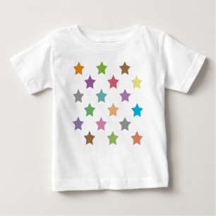 Camiseta Padrão de estrelas coloridas
