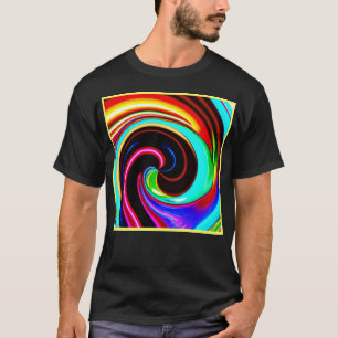Camiseta Padrão de fantasia espiral vibrante
