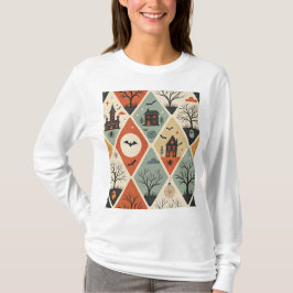 Camiseta Padrão de fantasma escuro