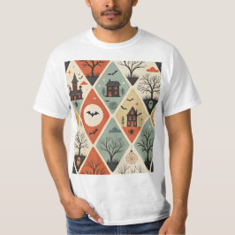 Camiseta Padrão de fantasma escuro