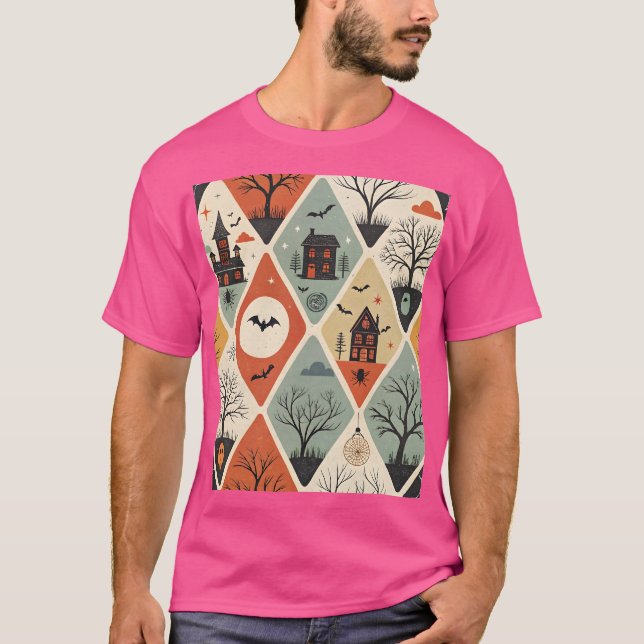 Camiseta Padrão de fantasma escuro (Frente)