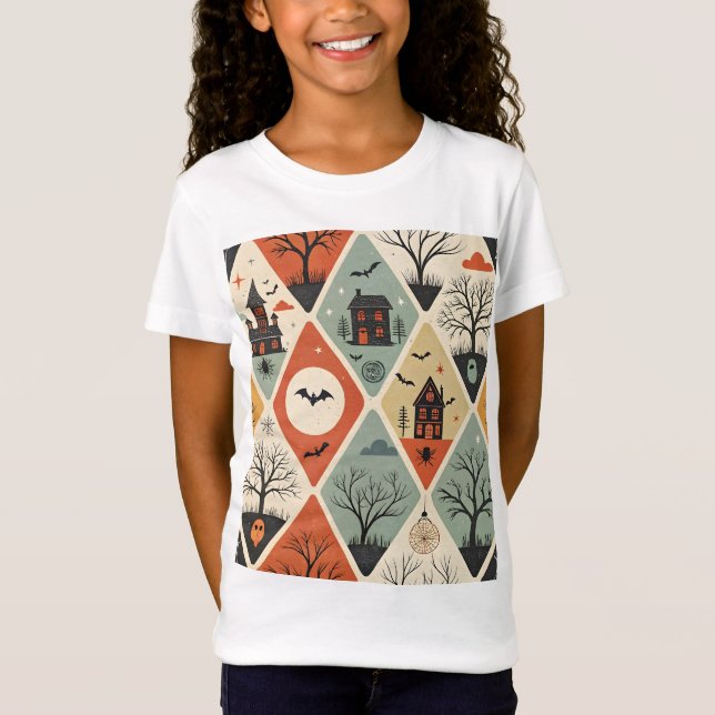 Camiseta Padrão de fantasma escuro (Frente)