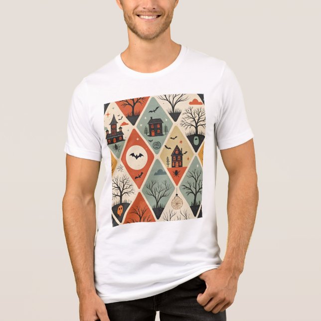 Camiseta Padrão de fantasma escuro (Frente)