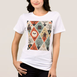 Camiseta Padrão de fantasma escuro