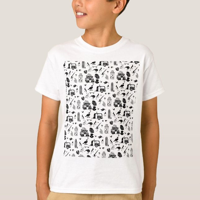 Camiseta Padrão de feriados NZ (Frente)