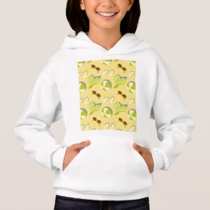 Camiseta Padrão de férias em praia com óculos de sol e chap